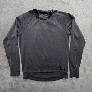 Nike Sweatshirt Mens S Gray Dri-FIT Golf Pullover Crewneck Athletic 932316-036